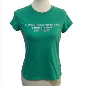 Green Short Sleeve Top by FULL CIRCLE * ASK A GIRL *